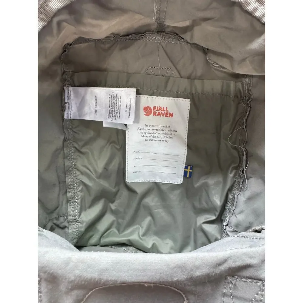 Fjallraven Kanken Mini Backpack Bag Water Resistant In Fog Gray